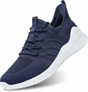 Mens Running Shoes Slip-on Walking Sneakers Lightweight Breathable Casual Soft Sole Trainers