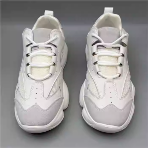 Genuine leather athletic chunky sneakers for men