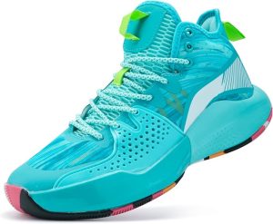 Men  Basketball Shoes Anti-Slip Rubber Soles Green